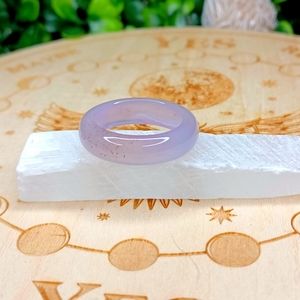 ● Lavender Purple Carnelian Agate Crystal Ring ● Size 7 ● natural stone ● New